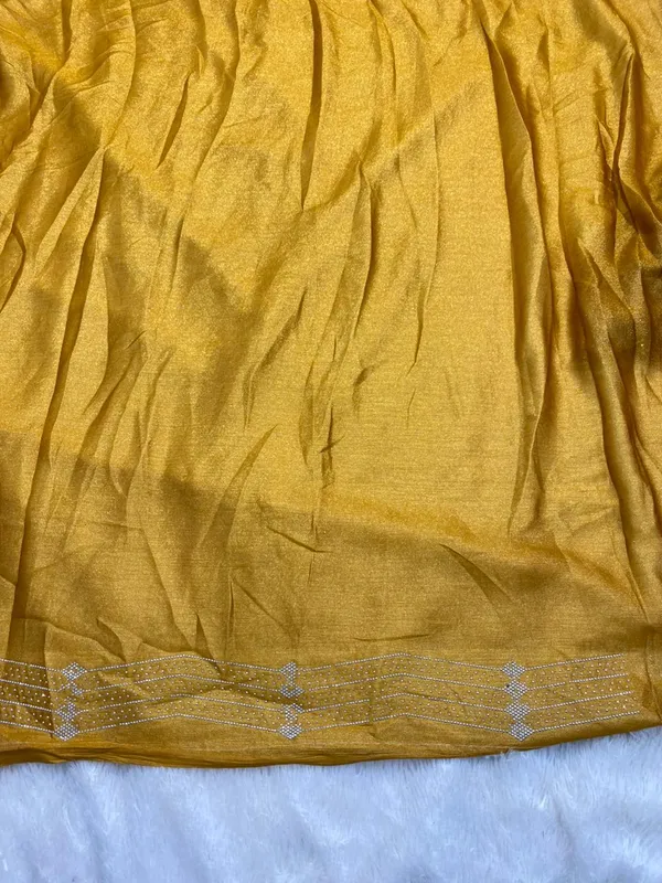 Mustard_Yellow_Mulberry_Silk_Saree_Matching_Blouse_Piece_For_Women