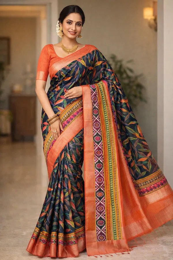 Pure_Jamdhani_Cotton_Saree_Matching_Blouse_Piece_For_Women
