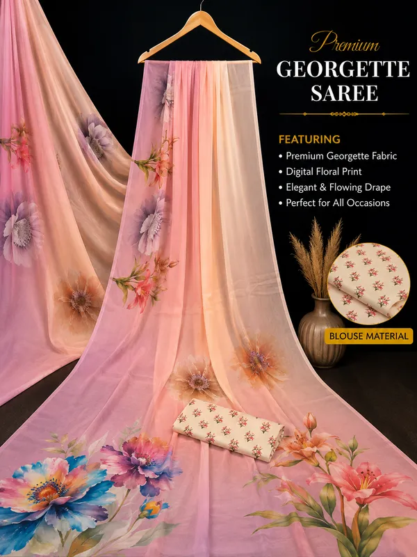 Pure_Georgette_Saree_Matching_Blouse_Piece_For_Women