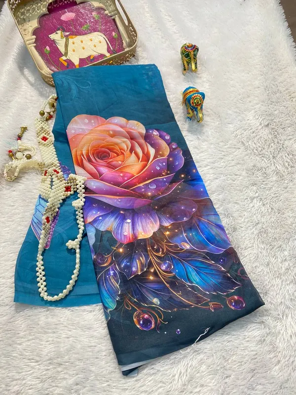 Pure_Georgette_Saree_Matching_Blouse_Piece_For_Women