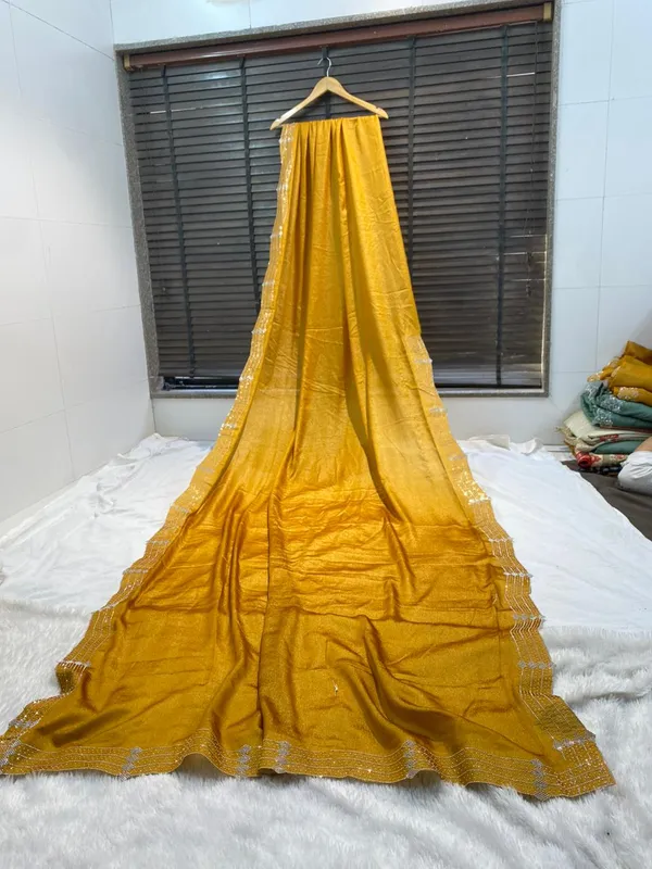 Mustard_Yellow_Mulberry_Silk_Saree_Matching_Blouse_Piece_For_Women