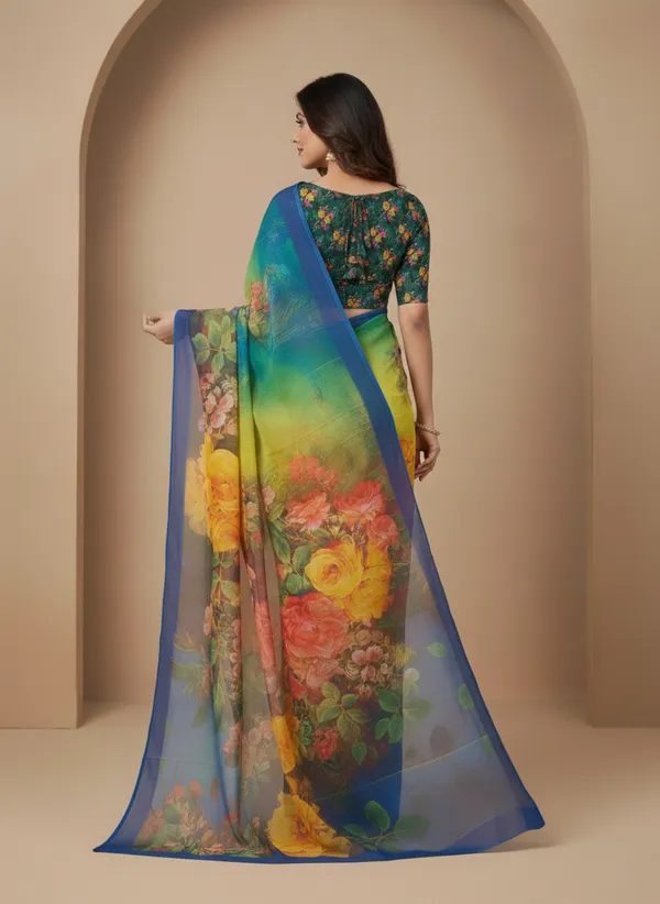 Pure_Georgette_Saree_Matching_Blouse_Piece_For_Women