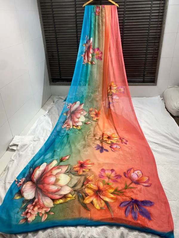 Pure_Georgette_Saree_Matching_Blouse_Piece_For_Women