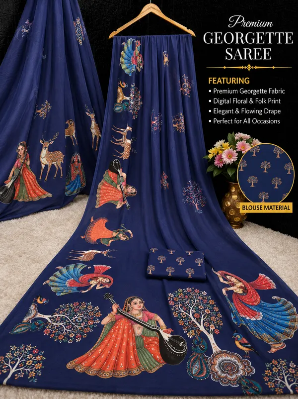 Navy_Blue_Moss_Silk_Crepe_Saree_Matching_Blouse_Piece_For_Women