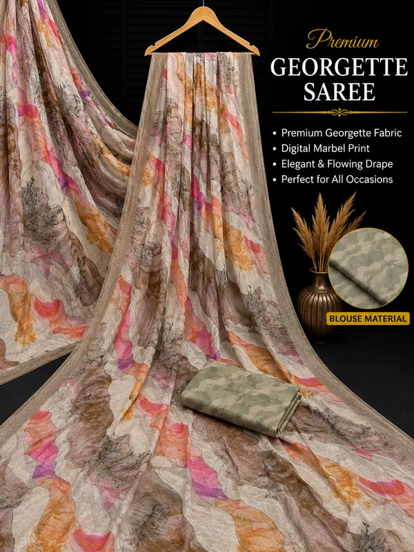 Pure_Georgette_Saree_Matching_Blouse_Piece_For_Women