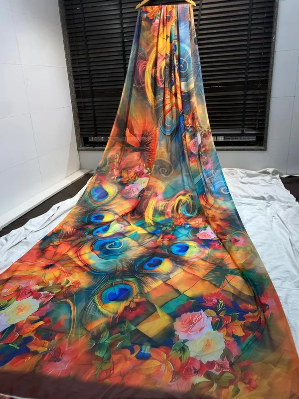Pure_Georgette_Saree_Matching_Blouse_Piece_For_Women