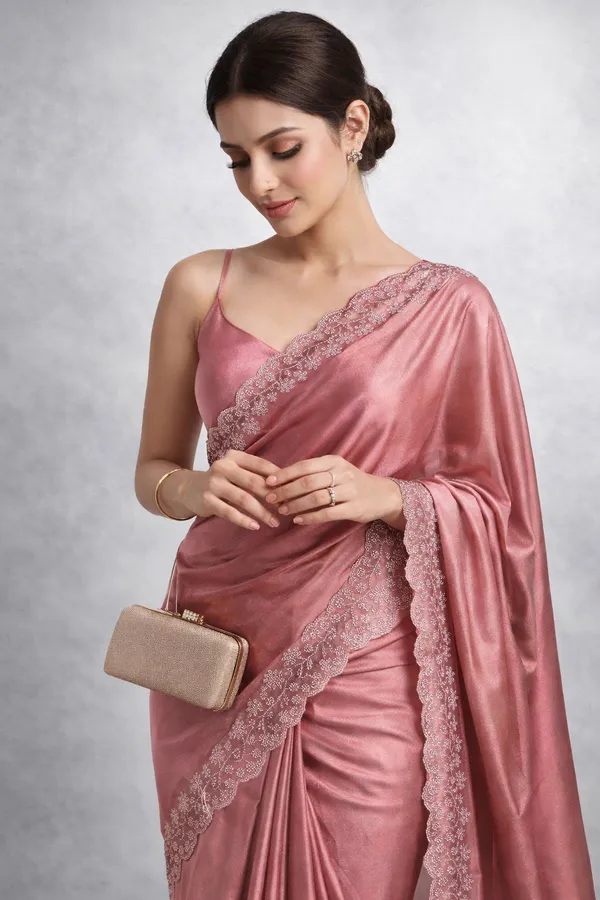 Pink_Mulberry_Silk_Saree_Matching_Blouse_Piece_For_Women