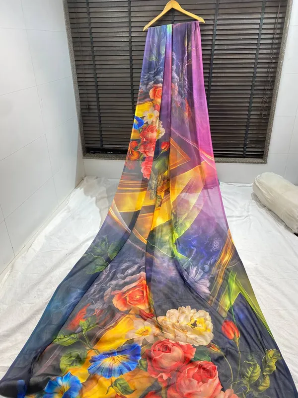 Pure_Georgette_Saree_Matching_Blouse_Piece_For_Women