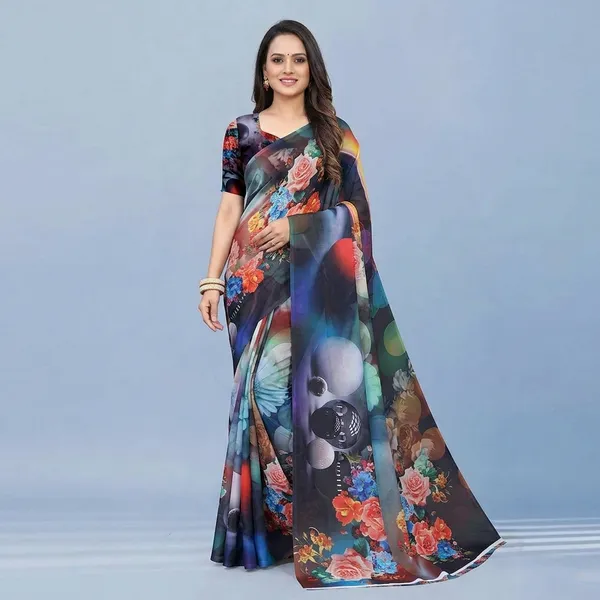 Pure_Georgette_Saree_Matching_Blouse_Piece_For_Women