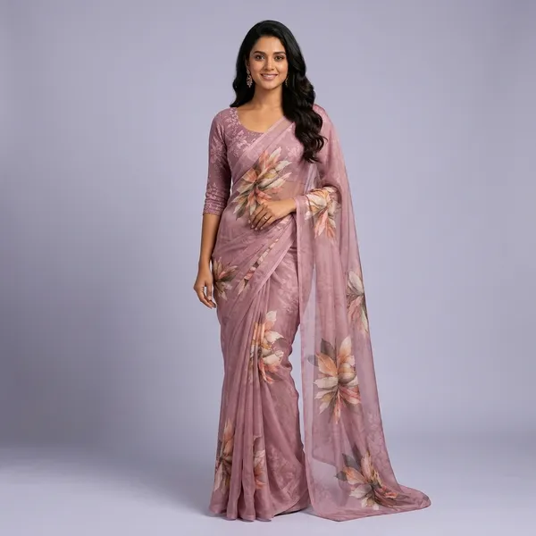 Light_Pink_Pure_Georgette_Saree_Matching_Blouse_Piece_For_Women