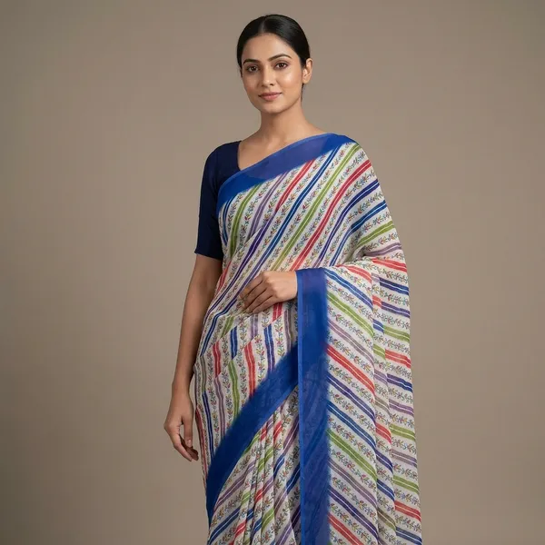 Pure_Georgette_Saree_Matching_Blouse_Piece_For_Women