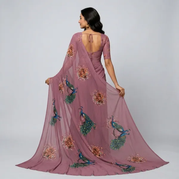 Mauve_Pure_Georgette_Sareematching_Blouse_Piece_For_Women