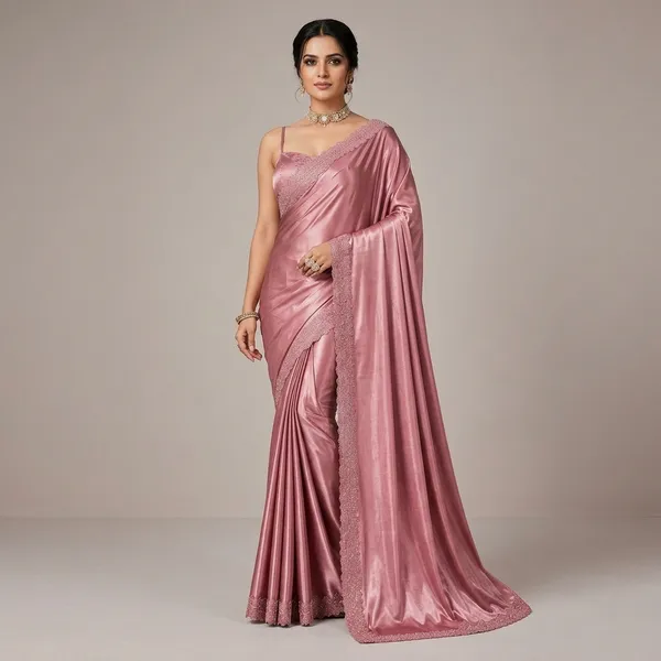 Pink_Mulberry_Silk_Saree_Matching_Blouse_Piece_For_Women