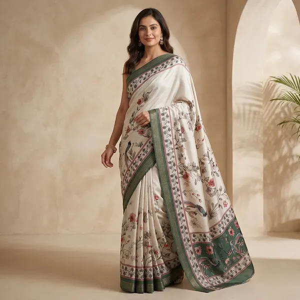 Green_Lenin_Digital_Saree_For_Women