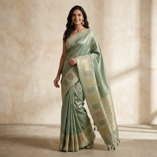 Green_Jacquard_Silk_Saree_For_Women