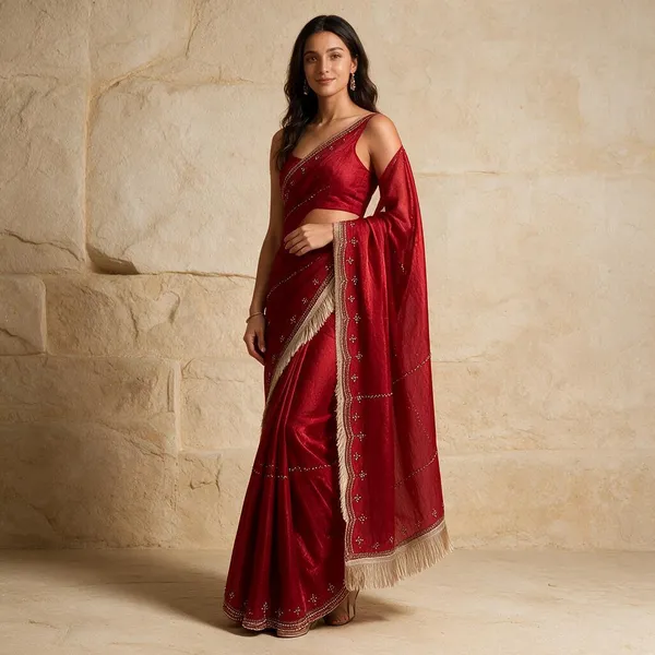 Red_Fendi_Silk_Saree_For_Women