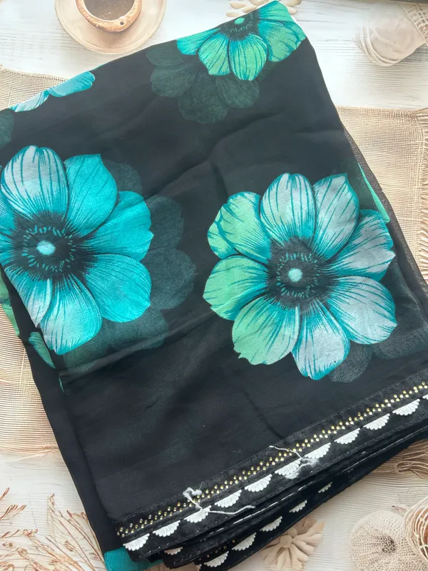 Black_Georgette_Digital_Print_With_Lace_Saree_For_Women