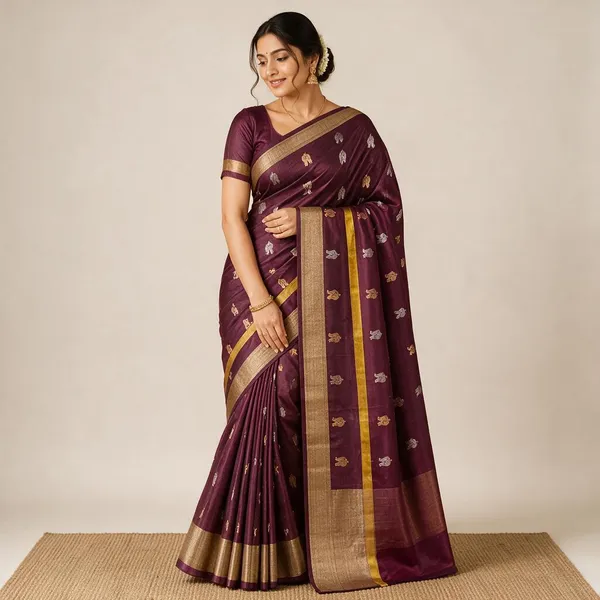 Maroon_Handloom_Uppada_Silk_Saree_For_Women