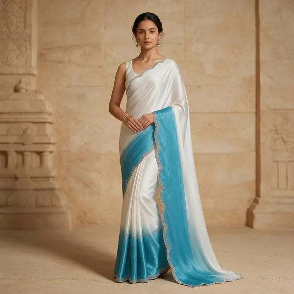 White_Tie_And_Dye_Silk_Saree_For_Women