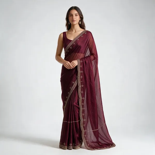 Maroon_Fendi_Silk_Saree_For_Women
