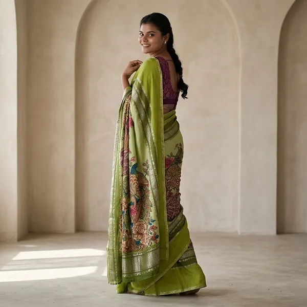 Green_Kalamkari_Saree_For_Women