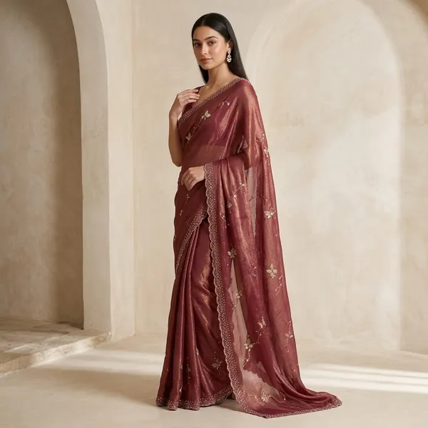 Maroon_Fox_Georgette_With_Hand_Work_Saree_For_Women