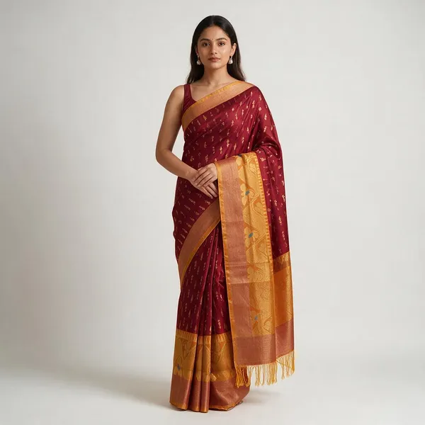Maroon_Handloom_Pure_Uppada_Silk_With_All_Over_Motifs_And_Rick_Pallu_Saree_For_Women