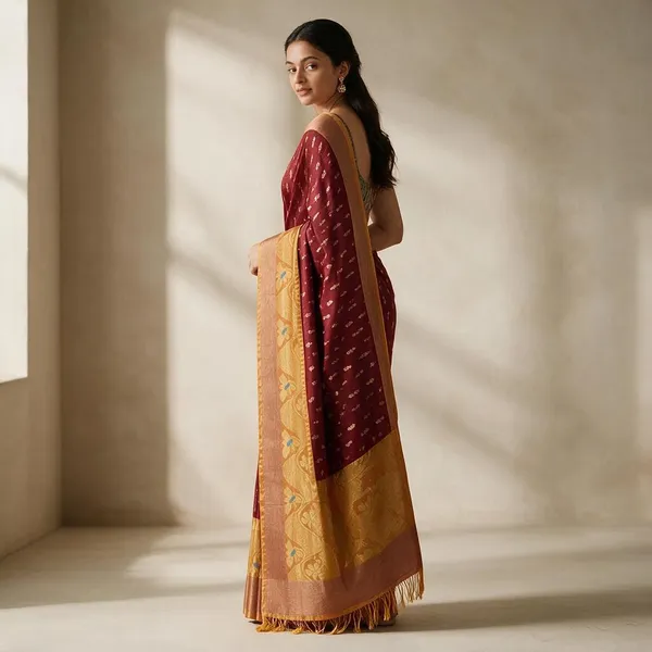 Maroon_Handloom_Pure_Uppada_Silk_With_All_Over_Motifs_And_Rick_Pallu_Saree_For_Women