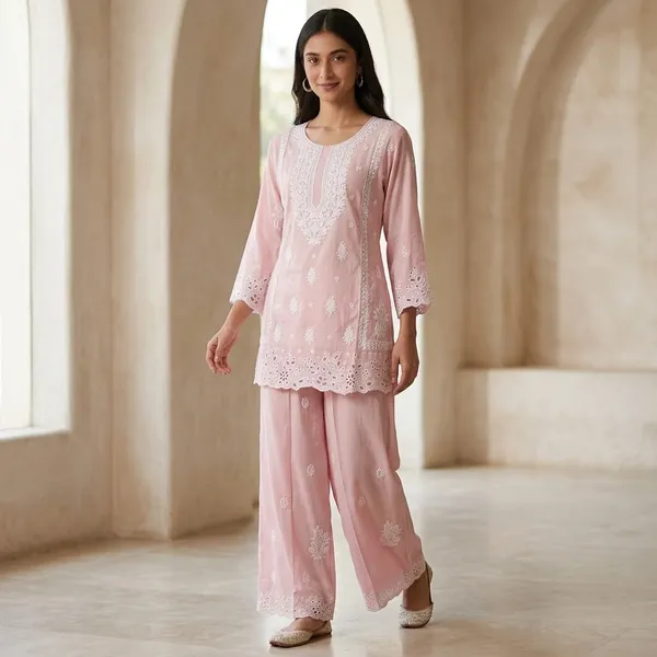 Pink_Cotton_Straight_Embroidered_Cord_Set_For_Women