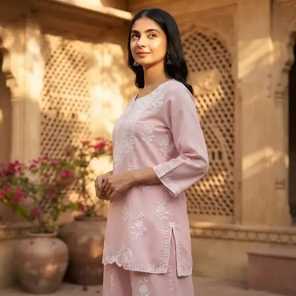 Pink_Cotton_Straight_Embroidered_Cord_Set_For_Women