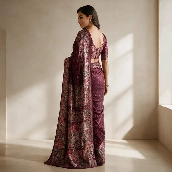Maroon_Roman_Silk_Saree_For_Women