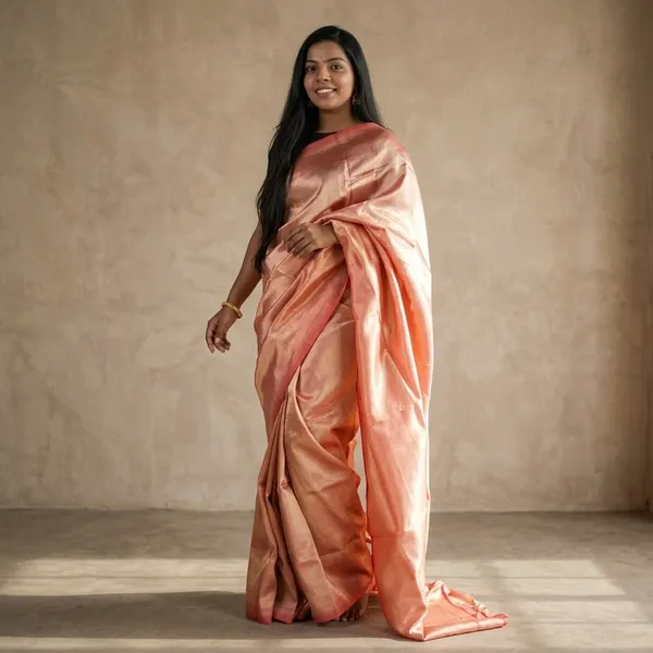 Peach_Handloom_Mangalagiri_Pattu_Gap_Border_Saree_For_Women