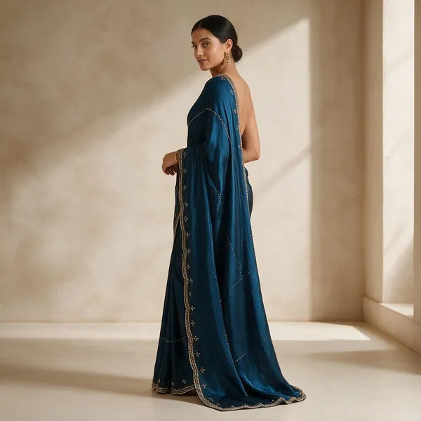 Blue_Fendi_Silk_Saree_For_Women