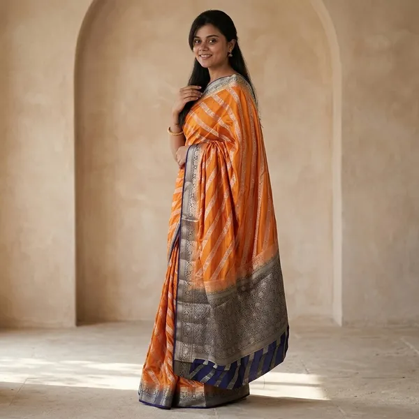 Mustard_Orange_Silk_Saree_For_Women