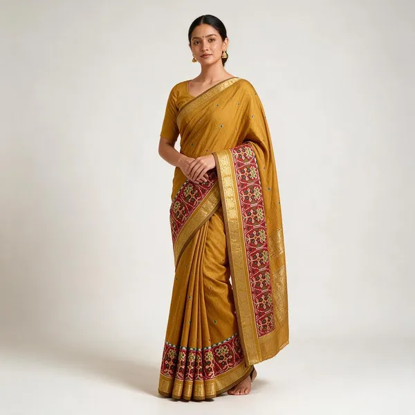 Yellow_Mul_Cotton_Saree_For_Women