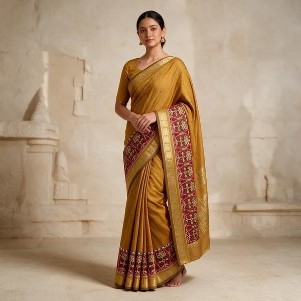 Yellow_Mul_Cotton_Saree_For_Women