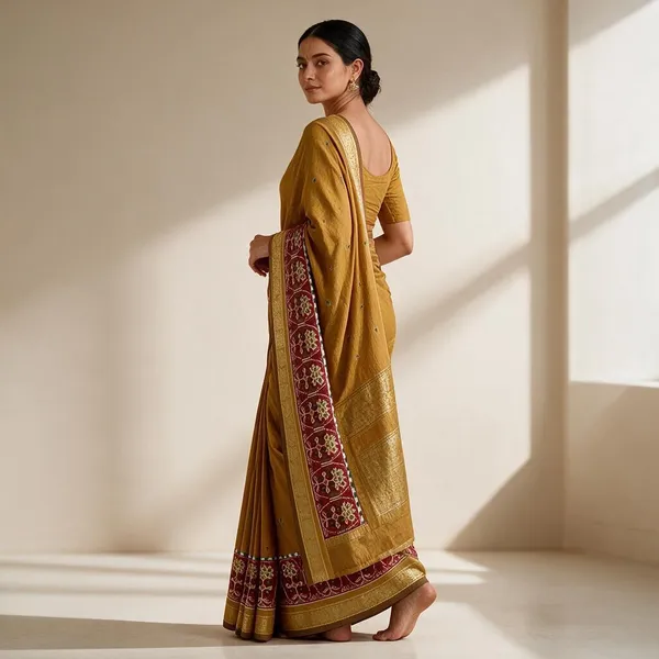 Yellow_Mul_Cotton_Saree_For_Women