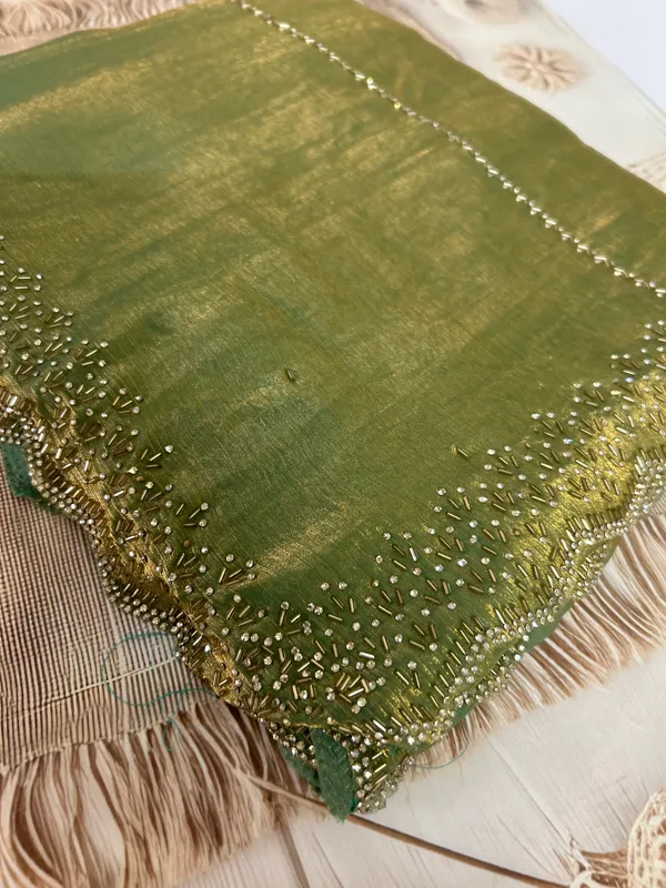Green_Fox_Georgette_With_Hand_Work_Saree_For_Women