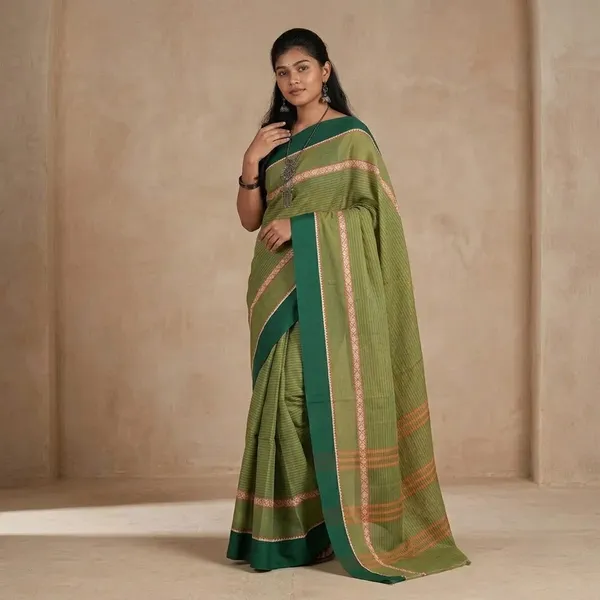 Green_Handloom_Pure_Narayanpet_Cotton_Saree_For_Women