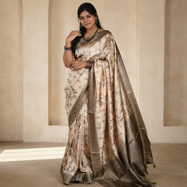 Gold_Fancy_Silk_Saree_For_Women