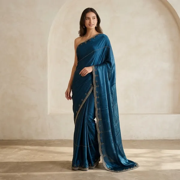 Blue_Fendi_Silk_Saree_For_Women