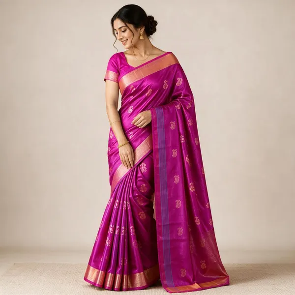 Magenta_Handloom_Uppada_Silk_With_60_Running_Motifs_Saree_For_Women