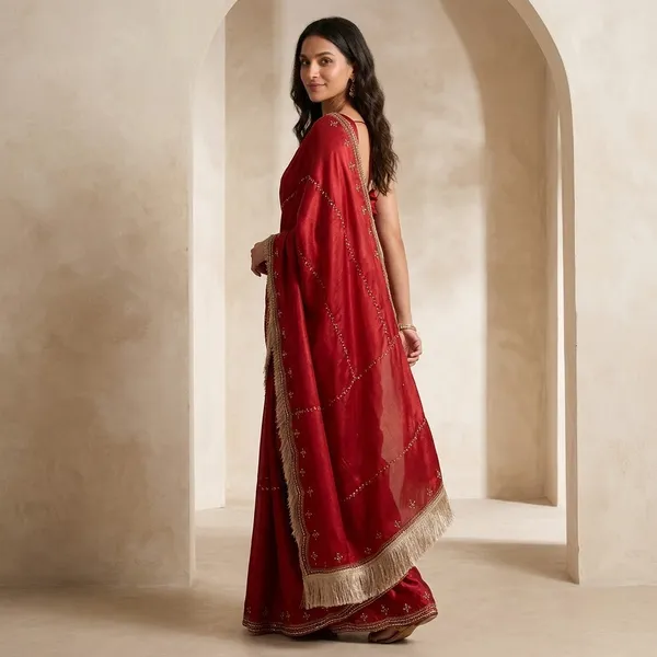 Red_Fendi_Silk_Saree_For_Women