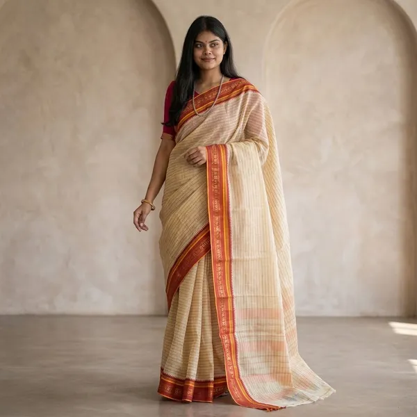 Gold_Handloom_Pure_Narayanpet_Cotton_Saree_For_Women
