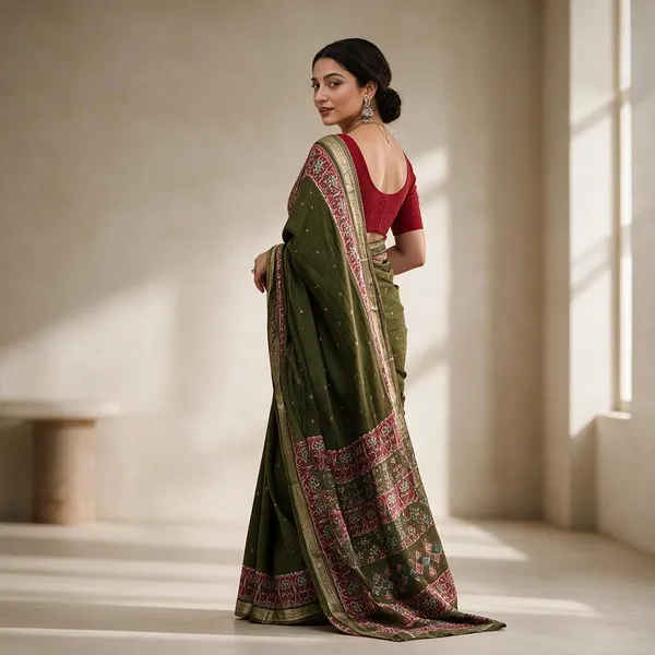 Red_Mul_Cotton_Saree_For_Women
