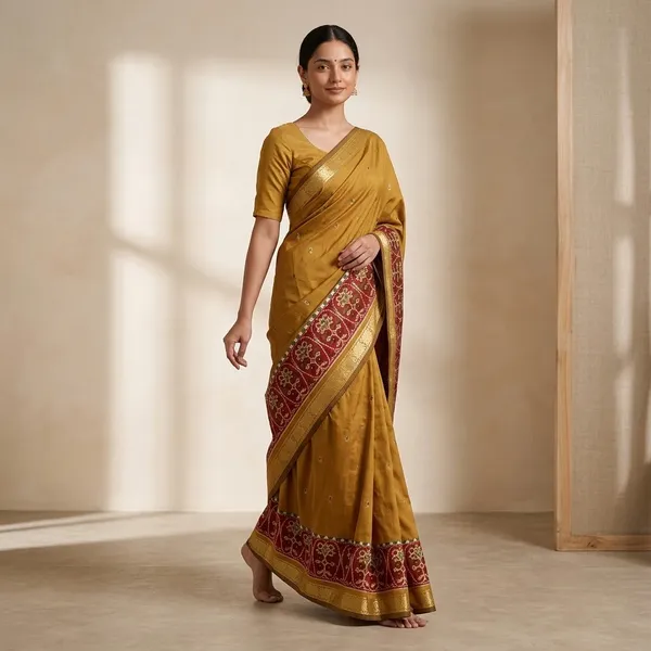 Yellow_Mul_Cotton_Saree_For_Women