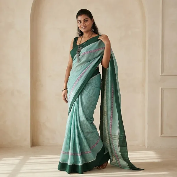 Blue_Handloom_Pure_Narayanpet_Cotton_Saree_For_Women
