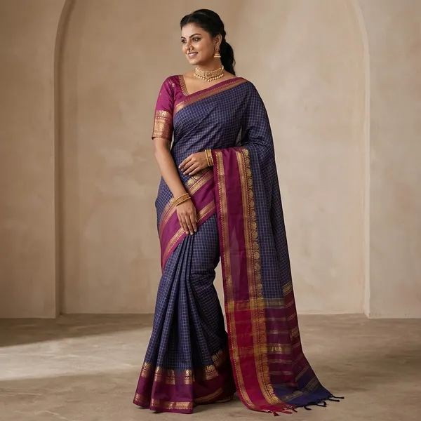 Blue_Handloom_Pure_Kanchi_Cotton_Saree_For_Women