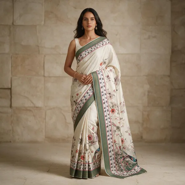 Green_Lenin_Digital_Saree_For_Women