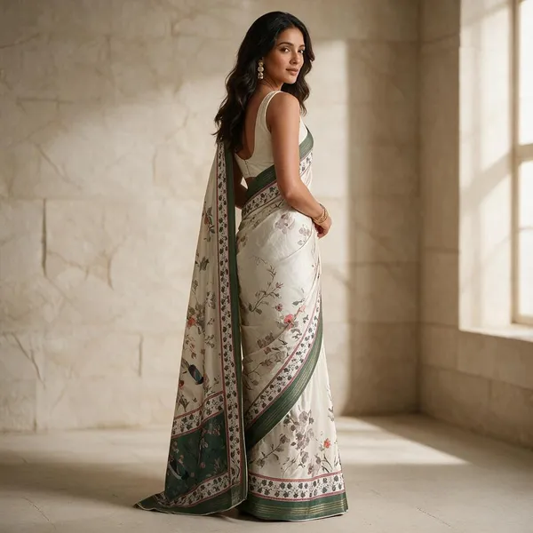 Green_Lenin_Digital_Saree_For_Women